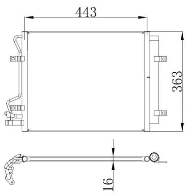 ORIS CKI013016 Klima Radyator Kıa Cerato 1.6 Crdı 06-> 976062F700, 940314, 8FC351303121