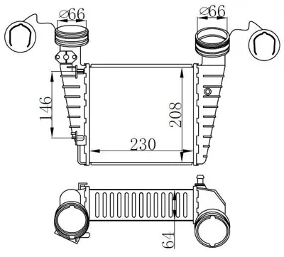 ORIS IVW005062 Turbo Radyatoru Passat 1,8t (230x203x62) 00>05 GM 3B0145805M, GM 3B0145805D, GM 3B0145805E, GM 3B0145805H, GM 8D0145805D, GM 38906051D, GM 8D0145805C, GM 8D0145805, GM 3B0422887, GM 3B0145805N