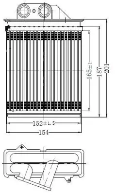 ORIS KFI015032 Kalorıfer Radyatoru Fıat 500c Fıat 500 Fıat 500l Panda Ford Ka 1,2 / 1,3 / 1,4 (165x150x32) GM 77362540, GM 77364840, GM 9S5119850CA, GM 1582253, GM 6043030, GM 71453, GM 1579392, GM 9S5119850BA