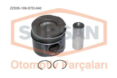 SUPSAN ZZ005-109-STD-040 Motor Pıston+segman P206 P307 P406 1.6 Hdı 16v Focus 1.6 Tdcı Duratorq 16v Eng. (Dv6) 109bg 03> Ø 7 GM 1254335, GM 1455691, GM 7M5Q6110AA, GM 9655804580, GM 628R4, GM 628V0, GM 31216477, GM 31251339, GM 1230665, GM 1230663