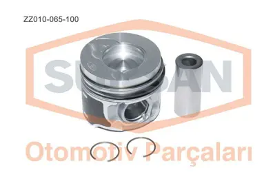 SUPSAN ZZ010-065-100 Motor Pıston Segman Clıo Kangoo 77.00mm 1 Farklı 1.5 Dcı K9k Rıken Segmanlı GM 120A10282R, GM 120A10538R, GM 120A11819R, GM 120A12761R, GM 7701475075, GM 7701475703, GM 7701475077