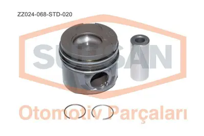 SUPSAN ZZ024-068-STD-020 Motor Pıston+segman P206 P307 1.4 Hdı 8v Fıesta Fusıon 1.4 Tdcı Duratorq 8v Eng. (Dv4) 68bg 02> Ø GM 1145917, GM 2S6Q6K108AA, GM 628N7, GM 628V2, GM 9641648980, GM SU00100537, GM 628V1