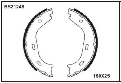 BESER BS21248 Fren Balatası Arka (Park Frenı Pabucu) W116 76>80 W126 85>91 W123 79>85 R107 74>85 C107 74>81 