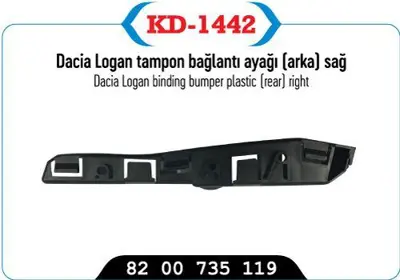 KAYA 1442 On Tampon Bağlantı Braketi Sağ Logan Iı 12> Sandero Iı 12> 8200531584 8200735119