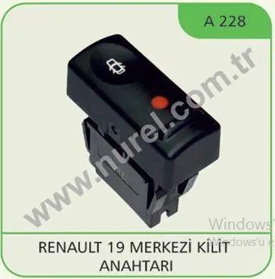 NUREL A 228 Merkezı Kılıt Anahtarı R19 