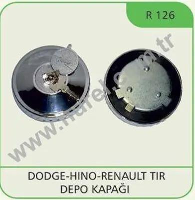 NUREL R 126 Depo Kapağı (Metal Krom) - Dodge / Hıno / Renault Tır 