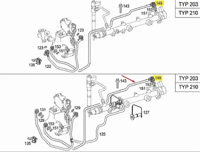 WINTECH 0500567 Yakıt Hortumu (Om611) E-Class W210 98>02 S210 98>03 