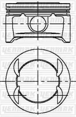 YENMAK 4222-STD Motor Pıston+segman Komple Std (73,40mm) Corsa C – Corsa D – Astra H – Agıla A – Z12xep 5623261