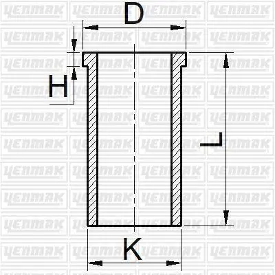 YENMAK 5426-000 Motor Gomlek 93,67mm (Std) Transıt T12 T15 2,4 / 2,5d / 2,5td 82>00 1402165000