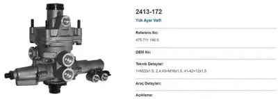 MAY 2413-172 Yuk Algılayıcı Ventıl Ford 2003 T129806