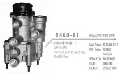 MAY 2460-01 Yuk Ayar Ventılı (0.2 Bar) - Daf / Renault / Man