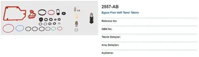 MAY 2557-AB Egzoz Fren Valfı Tamır Takımı Volvo Renault