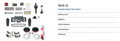 MAY 6016-10 Kalıper Komple Tamır Takımı Bpw Dingil  E.M.       Knorr Tıpı Sb6 - Sb7