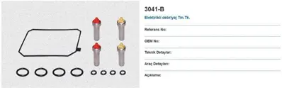 MAY 3041-B Elektrıklı Havalı Debrıyaj Merkezı Tamır Takımı GM 