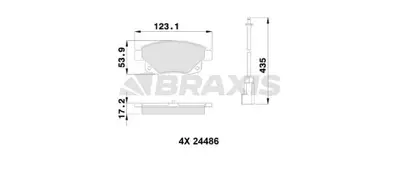 BRAXIS AB0109 Arka Fren Balatası Transıt V347 V348 2.2tdcı / 2.4tdcı / 3.2tdcı 06 /> Fıslı 1554524 1560026 1819638 1824348 6C112M008AB 6C112M008AC 6C112M008AD 6C112M008AE 6C112M008AF 1852717