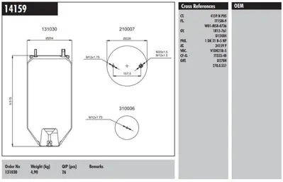 CONNECT MD 14159 Metallı Koruk Mercedes 4159NP05