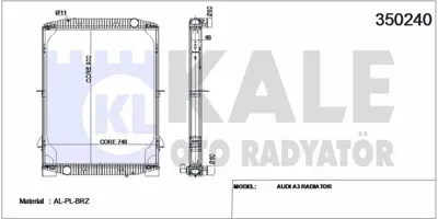 KALE 350240 Motor Su Radyatoru Eurostar Ld / Eurotech Mp (Cercevelı) Mt 