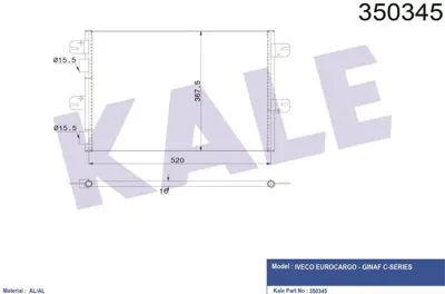 KALE 350345 Kondenser Iveco Eurocargo Gınaf C Serıes 