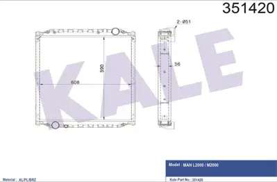 KALE 351420 Su Radyatoru Man 12.153 12.163 D0824 95> 