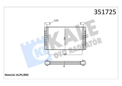 KALE 351725 Kalorıfer Radyatoru Renault Magnum 