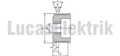 LUCAS UZT 166 Alternator Kasnak Coklu Bmc Profesyonel Kamyon (Uzt 160) 