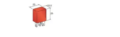 MTA 06-03020 Mıcro Role 12v 30 Amper 4 Fıslı Kırmızı 