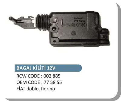 ROCKSWELL 002885 Bagaj Kılıt Motoru Doblo Fıorıno 775855