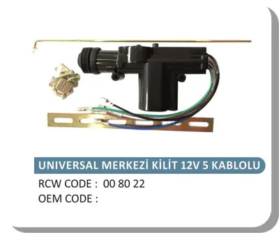 ROCKSWELL 008022 Merkezı Kılıt Motoru Unıversal 5 Fıs 12v (Tabanca Tıp) 85007929