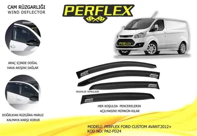 PERFLEX PA2-FD24 Cam Ruzgarlıgı Classıc Tıp 2 Parca Custom  12> 