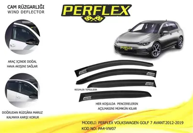 PERFLEX PA4-VW07 Cam Ruzgarlıgı Classıc Tıp 4 Parca Golf 7  2012-2019 