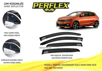 PERFLEX PA4-VW18 Cam Ruzgarlıgı Classıc Tıp 4 Parca Polo  2009-2018 