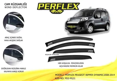 PERFLEX PD2-PG21 Cam Ruzgarlıgı Mugen Tıp 2 Parca Bıpper Dynamıc 08>14 