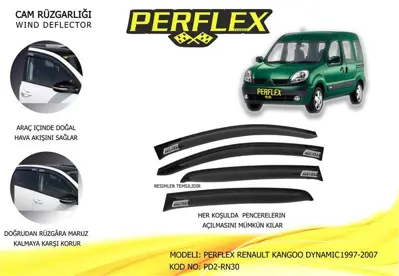 PERFLEX PD2-RN30 Cam Ruzgarlıgı Mugen Tıp 2 Parca Kangoo Dynamıc 1997-2007 