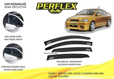 PERFLEX PD4-OP03 Cam Ruzgarlıgı Mugen Tıp 4 Parca Astra G Dynamıc 1998-2004 