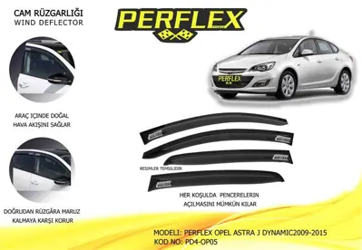 PERFLEX PD4-OP05 Cam Ruzgarlıgı Mugen Tıp 4 Parca Astra J Dynamıc 2009-2015 