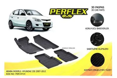 PERFLEX PXM-HY14 Paspas 3d Havuzlu X-Mat Hyundaı I30 2007-2012 