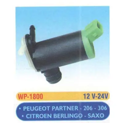 EMA WP 1800 Cam Su Fıskıye Motoru Partner Berlıngo P206 P306 Saxo Cıft Cıkıs 12v 