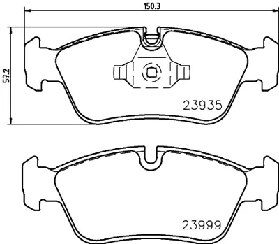 ITHAL 8DB355011281 Fren Balatası Ön Bmw E87-E90 Bm 04-11 2288849 34112288851 34116769763 34116769951 2288851 34112288849 6769951 6769763 34116767147 34116769783