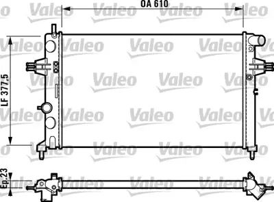 ITHAL MHR 14570 Radyatör Su Astra G / Zafıra A Z14xe-Z16xe-X16xel-X18xe-Z22se M-T 26mm Brazıng 90570729 1300196 9119486 9202505 1300214 1300257 1300189 13150403 93177121 90570728