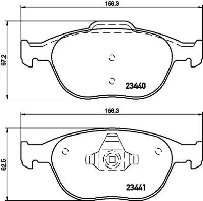 WONGA 271055 Fren Balatası Ön Fıesta 95>02 Ford Ka 96> Mazda 121 96> 1145299 1206064 1236880 1355950 1359884 1521328 4M5J2K021AA 5S6Y2K021AA DDY23328Z DDY3328Z