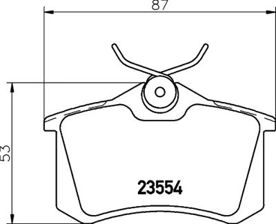 WONGA 27944 Fren Balatası Arka Partner 207 308 307 C3 C4 Bora Passat 97> Golf Iv V Polo Fluence Megane Iı Iıı 17mm Sac-Sıkıştırma Yayı-Civata-Shim 1H0698451A 1H0698451D 1H0698451G 5C0698451A 5Q0698451M 6C0698451A 6X0698451 6X0698451A 7M0698451 7M3698451A