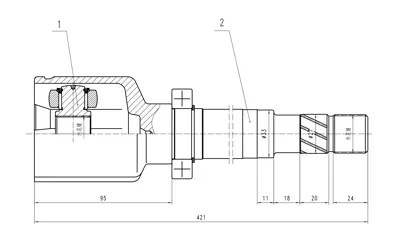 ODM-MULTIPARTS RN 3 5033 Aks Kafası İç Logan 1.5dcı (26×30×33) 