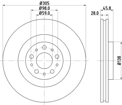 VALEO 497030 On Fren Aynası (Dıskı) Doblo Iıı Fıat 500 Combo 1,3d / 1,4 / 1,6d (305mm 5 Bıjon) 52067169 51854567 51897455 51914663 569084 569087 569096 52104172 95511283 95515332