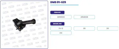 ITHAL 01-629 Devirdaim Ara Borusu (Contalı) Volvo  Fm9 01>05 / Renault C-K-T Serı 13> Kerax-Premıum Dxı 00> 430 4 01-629