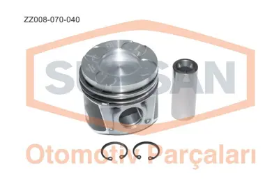 SUPSAN ZZ008-070-040 Motor Pıston+segmanı Agıla 1.3 Corsa 1.3 Merıva 1.3 Tıgra 1.3 Albea 1.3 Multıjet Doblo 1.3 Multıjet 55180967 55180968 55200302 55203097 55203098 71729500 71729501 71740035 623576 93192650