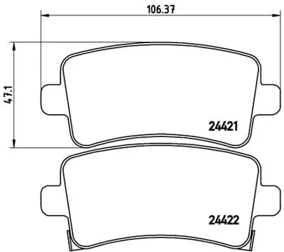 VALEO 671049 Fren Balatası Opel Insıgnıa A 09>  Arka 1026198 12237767 13237752 13237765 13237766 13237767 13237768 13300867 13301207 13301234