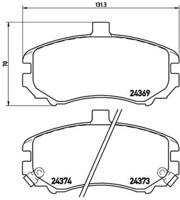 VALEO 670739 On Fren Balatası Hyundaı Elantra 03-05 1605785 1U0H3328Z 1U0J3328Z 1U0L3328Z 1U1E3328Z 1Y1N3328Z 29A5058101 29A9058101 2CA2058101 2DA2058101