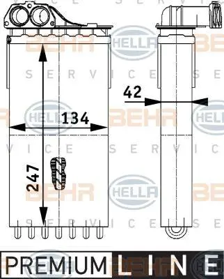 BEHR MAHLE 8FH351312-131 Kalorıfer Radyatoru P307 1,4hdı 1,6hdı 1,4 16v 1,6 16v 2,0 16v 03>05 Al4 Otomatık Sogutma 6083006 644878 644880 644881 6448C8 6448K0 6448KO 648878 6488C8 72943