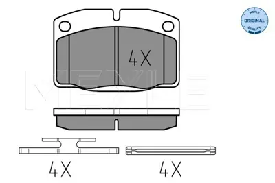 MEYLE 025 209 3915 Fren Balatası Opel Ascona C / Kadet D/E  Ön GM 11046148, GM 11046148XX2, GM 11046156, GM 11046948322, GM 11046948372, GM 11046952012, GM 12759808, GM 1566100, GM 1566103, GM 1566133