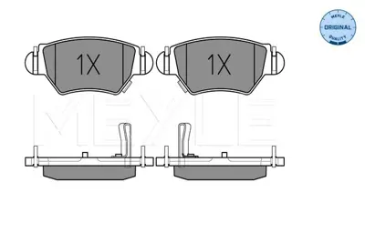 MEYLE 025 232 5817/W Fren Balatası Opel Astra G/Zafıra A 98-01 Arka GM 1030601, GM 1064230, GM 1075558, GM 1075565, GM 1079919, GM 1101462, GM 1101464, GM 1107697, GM 1107698, GM 1109014